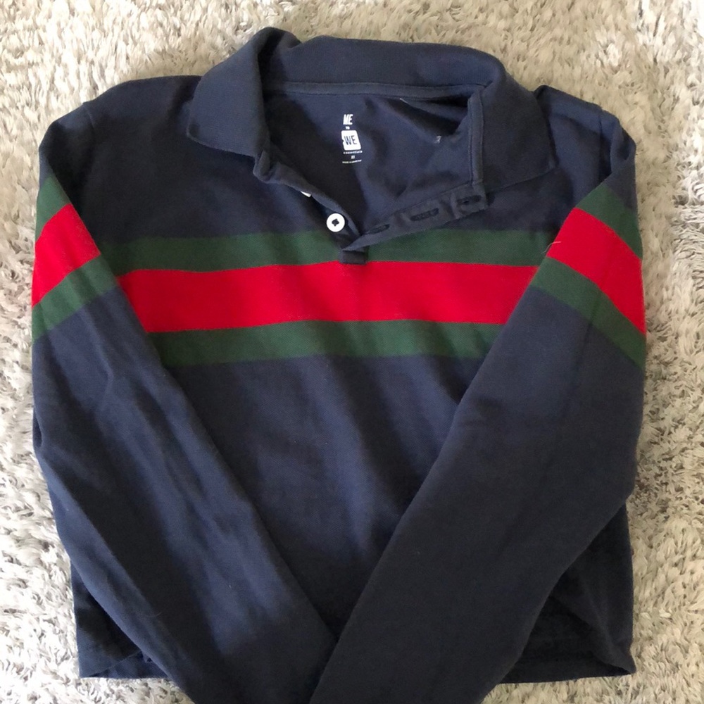 Cropped polo shirt